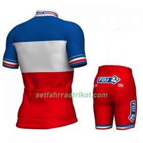 Fahrradbekleidung Radtrikot Kurzarm + Radhose Kurze 2017 FDJ Französische Meister Kinder 